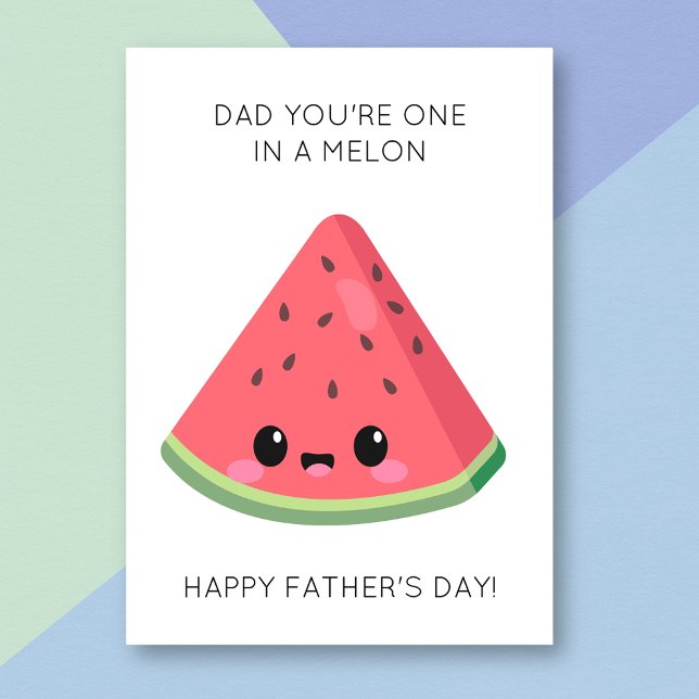 Funny Watermelon Fruit Pun Father's Day Card (Creator Uploaded)