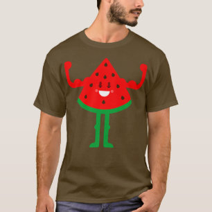Funny Watermelon Fruits Muscles Tropical Summer Lo T-Shirt