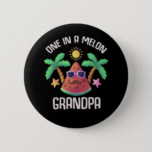 Funny Watermelon Grandpa Melon Grandfather Joke Button