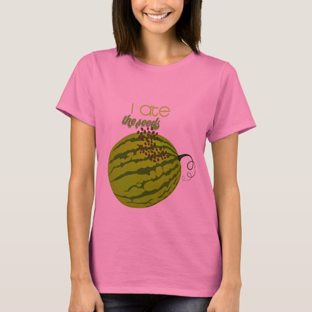 Funny Watermelon - I Ate the Seeds T-Shirt (Front)