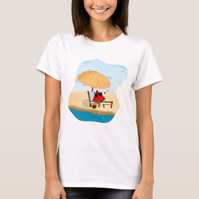 Funny Watermelon illustration T-Shirt (Front)
