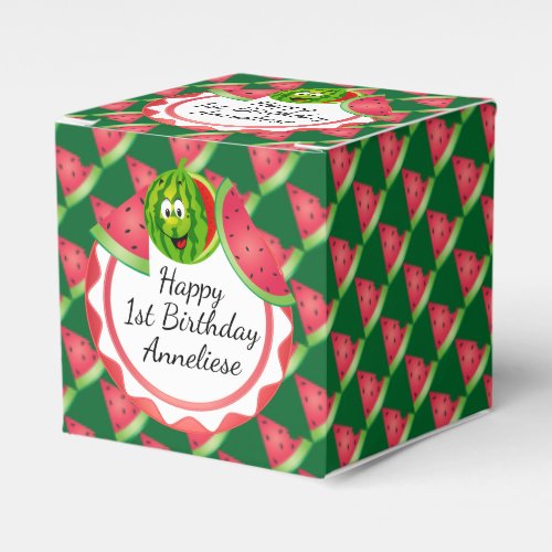 Funny Watermelon Kids Birthday Favor Boxes