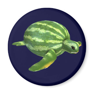 Funny Watermelon Seaturtle Magnet