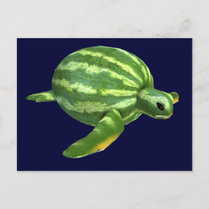 Funny Watermelon Seaturtle Postcard