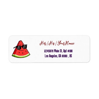 Funny Watermelon Sunglasses Thank You Label