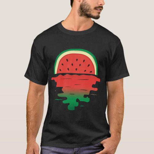 Funny Watermelon Tropical Fruit Lovers Summer Vaca T_Shirt