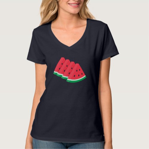 Funny Watermelon Tropical Fruits Cute Summer Lover T_Shirt