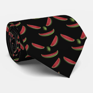 Funny Watermelons Emoticon Neck Tie