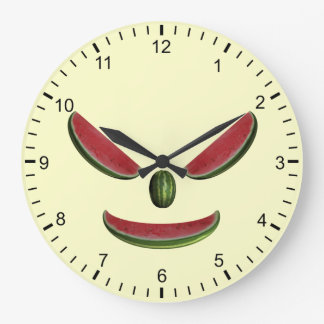 Funny Watermelons Face Large Clock