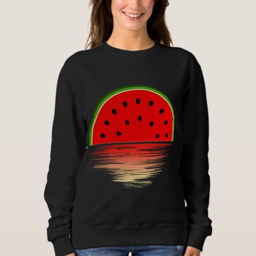 Funny Watermelons Melons Tropical Fruit Sunset Sum Sweatshirt