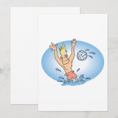funny waterpolo dude cartoon (Front/Back)