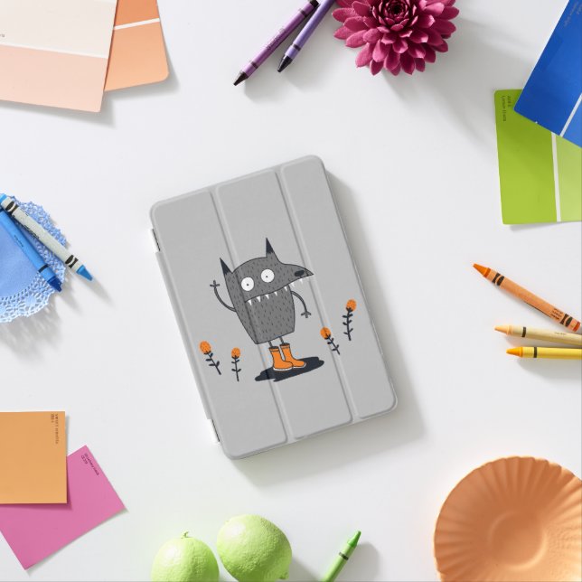 Funny Waving Monster iPad Mini Cover (In Situ)