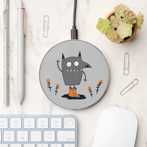 Funny Waving Monster Wireless Charger