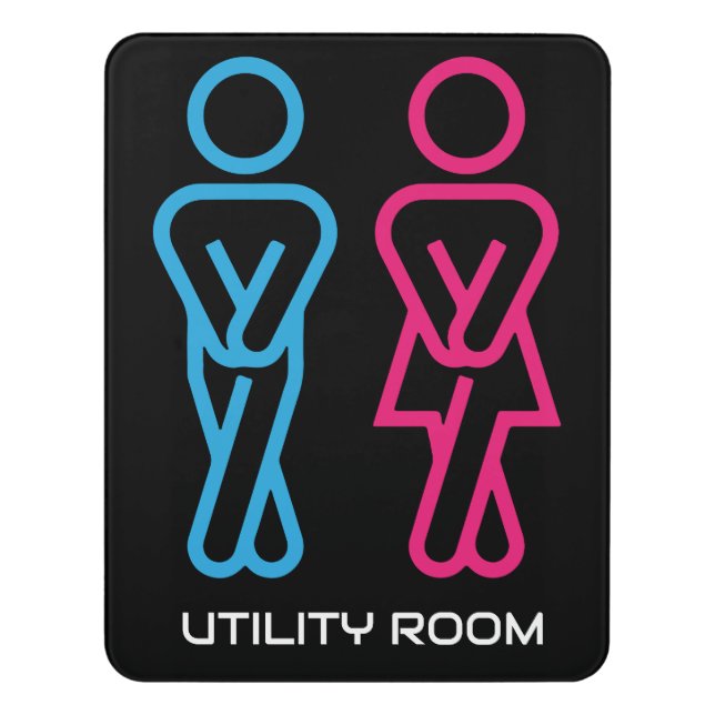 Funny WC Door Sign (Contemporary Vert)