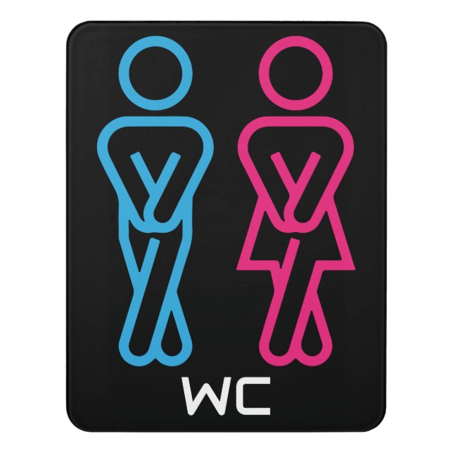 Funny WC Door Sign (Contemporary Vert)