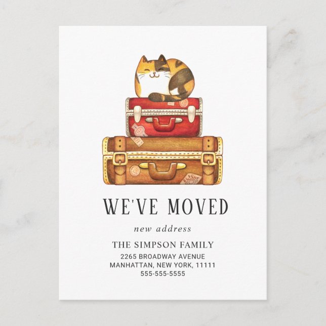 Funny We have Moved Moving Announcement Postcard (Front)