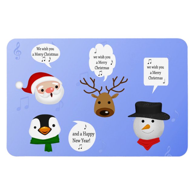 Funny We Wish You a Merry Christmas Magnet (Horizontal)