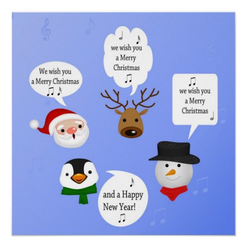 Funny We Wish You a Merry Christmas Poster