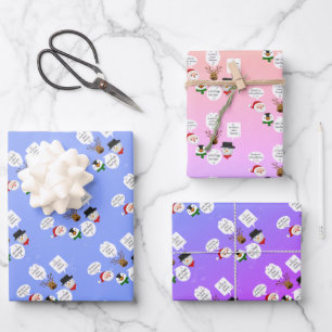 Funny We Wish You a Merry Christmas Wrapping Paper Sheets