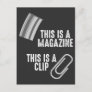 Funny Weapon Humor Rifle Pun Magazine Clip Postcard