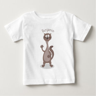 Funny weasel cartoon illustration baby T-Shirt