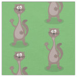 Funny weasel cartoon illustration fabric