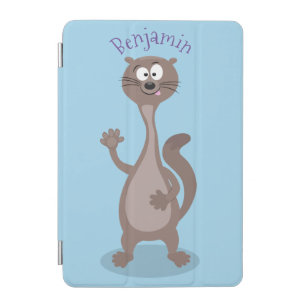 Funny weasel cartoon illustration iPad mini cover