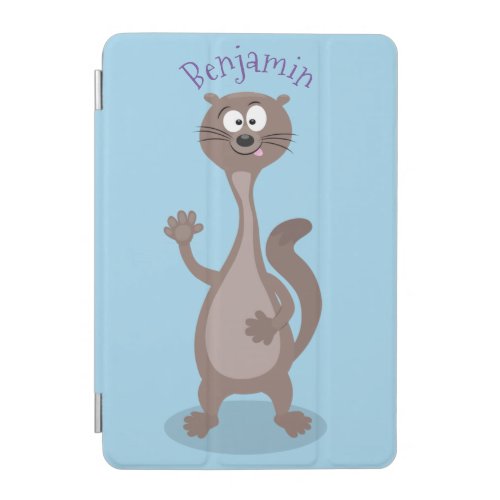 Funny weasel cartoon illustration iPad mini cover