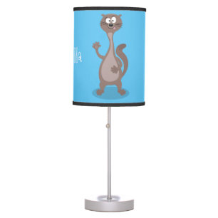 Funny weasel cartoon illustration table lamp