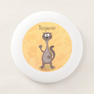 Funny weasel cartoon illustration Wham-O frisbee