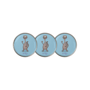 Funny weasel cartoon personalized golf ball marker