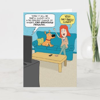 Funny Weather Forecast Birthday Card by chuckink at Zazzle