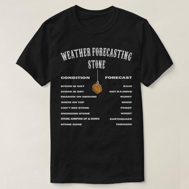 Funny Weather Forecasting Meteorology Weatherman S T-Shirt (Design Front)