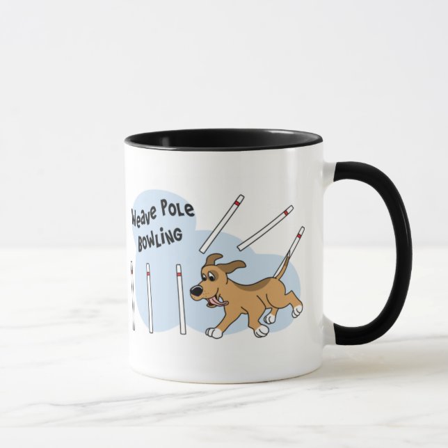 Funny Weave Poles Dog Agility Mug (Right)