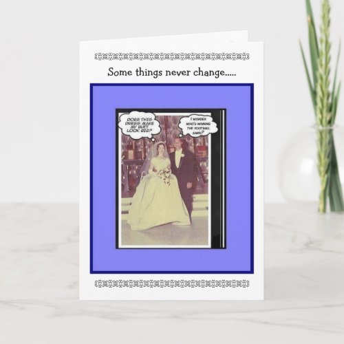 Funny Wedding Anniversary _ Vintage Card