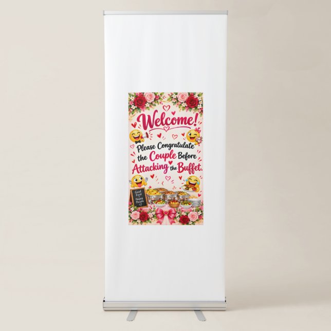 Funny Wedding Buffet Sign | Reception Decor (Front)