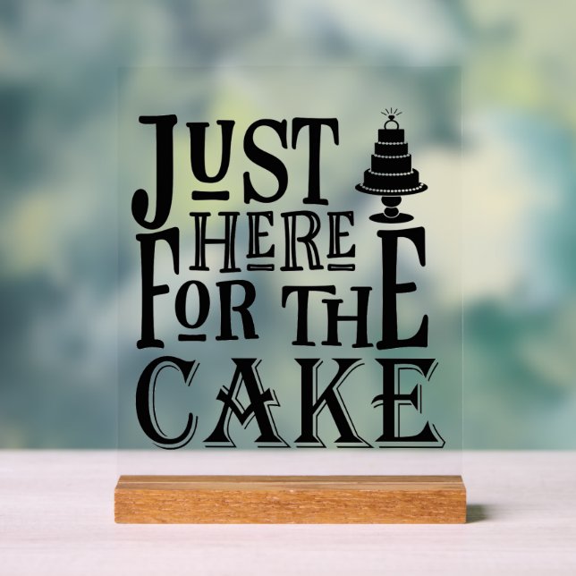 Funny Wedding Cake Acrylic Sign (Neutral)