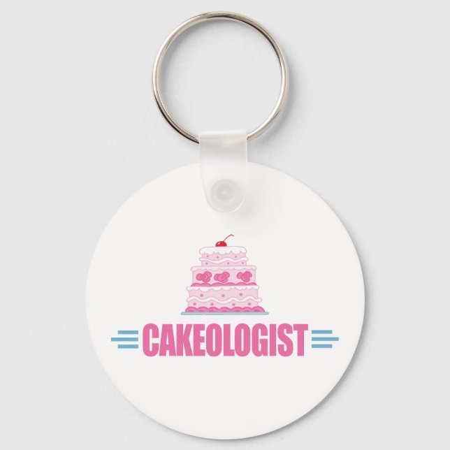 Funny Wedding Cake Lover Keychain (Front)