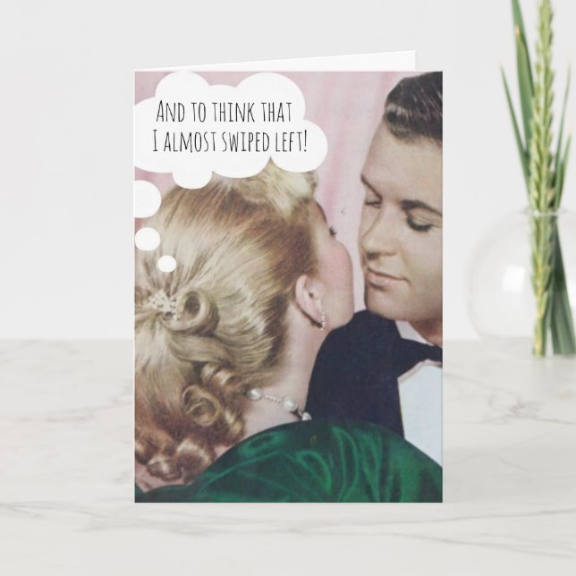 Funny Wedding Card for Couple Who Met Online (Front)