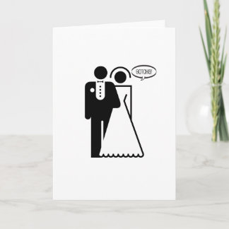 Funny, "wedding Couple" Gotcha! design Card