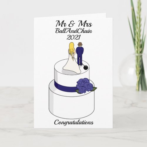 Funny Wedding Day Congratulations Customisable Car Card