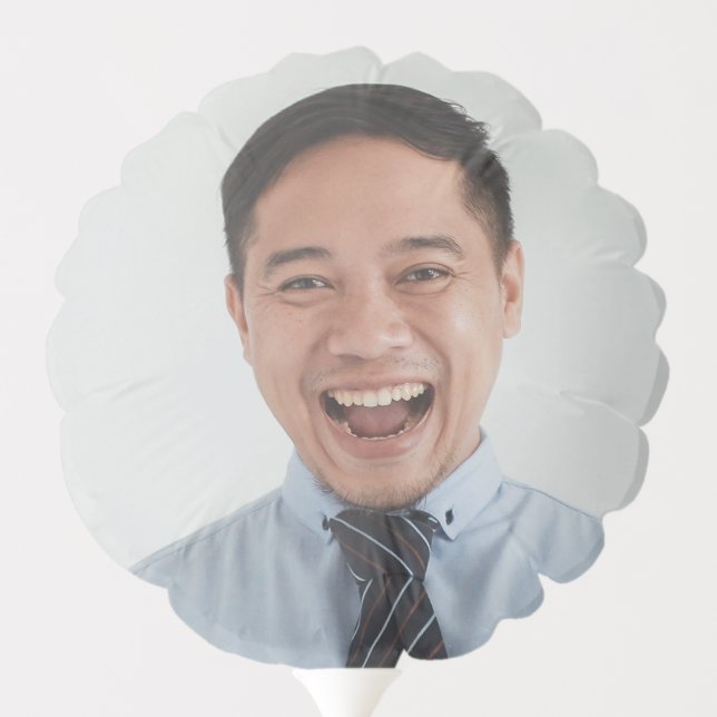 Funny Wedding Decor Groom Selfie Face Balloon (Back)
