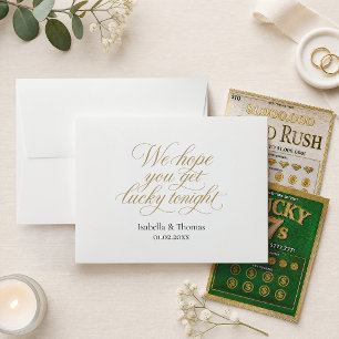 Funny Wedding Favors Get Lucky Tonight Gold Lotto Envelope