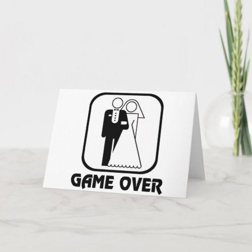 Funny wedding Game Over Card