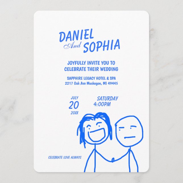 Funny Wedding Invitation Designs  (Front)