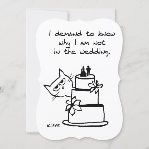 Funny Wedding Invitation for Cat Lovers