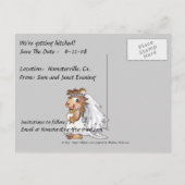 Funny Wedding Invitation Save the Date Card (Back)