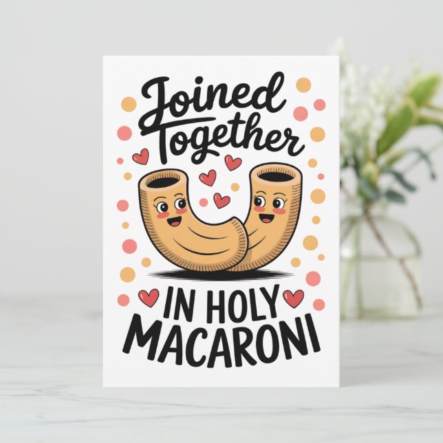 Funny Wedding Marriage Engagement  Invitation (Standing Front)