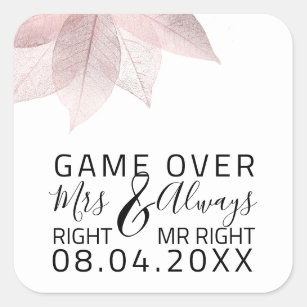 Game Over - Funny Marriage Sticker for Sale by Qkibrat