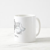 Funny Wedding Mug with a Hippo and Rhino (Front Right)